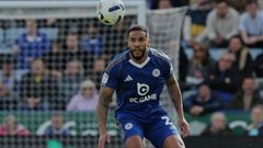 Jamal Lascelles, durante un partido del Leicester de la presente temporada.