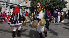 Pantallas en la praza Maior de Xinzo el pasado domingo