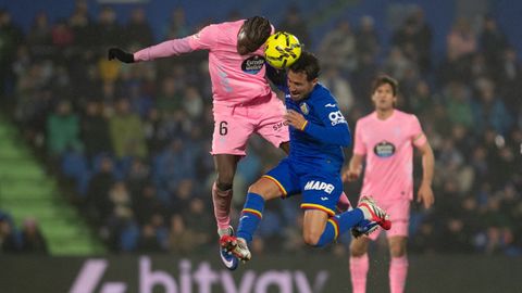 Ilaix Moriba, en la �ltima visita del Celta al Getafe.