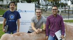 Imagen de archivo de los impulsores de Linknovate, en la Facultad de Inform�tica coru�esa