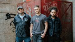 Los m�sicos Alberto, Mart�n y Dani, del grupo ourensano Rock Hub