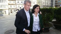 Alfonso Rueda con Elena Candia este viernes en Lugo