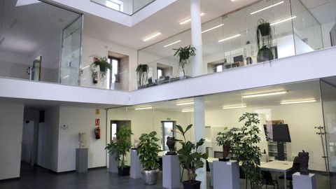 Interior del Centro de Desenvolvemento Local, donde se llevar a cabo la formacin