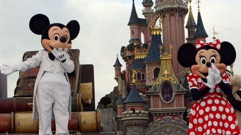 Mickey y Minnie en Eurodisney