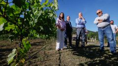 La conselleira de Medio Rural, Mar�a Jos� G�mez, visit� la finca A Azoreira este pasado fin de semana acomapa�ado de Antonio Seijas (vestido de oscuro)