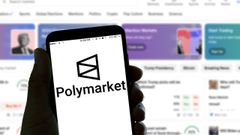 Logo de Polymarket en un m�vil