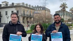 Concejales del BNG de Ribadeo, a la derecha, Mart�n Gra�a