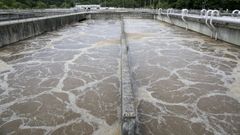 La planta municipal de tratamiento de aguas residuales de Lugo