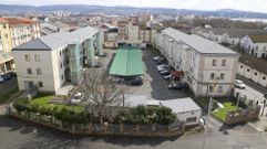 Vista general del recinto del cuartel de la Guardia Civil; los edificios que se demolerán son los dos que se encuentran al fondo.