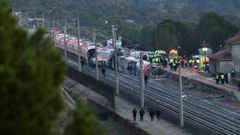 Imagen del tren descarrilado en Adamuz