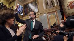 Rajoy saluda a los diputados del PP en su despedida del Congreso el pasado d�a 31