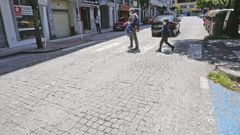 Plaza de Barcelos, en Pontevedra, donde se reducir�n los carriles de circulaci�n para aumentar la zona de uso peatonal