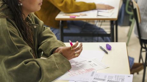 Vista del inicio de la Prueba para el Acceso a la Universidad (PAU), este martes en el Campus de Humanidades de la Universidad de Oviedo