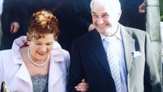 Balbina Cebral Sanjurjo y Antonio Jaime Carrodeguas Fern�ndez, en una imagen de sus bodas de oro