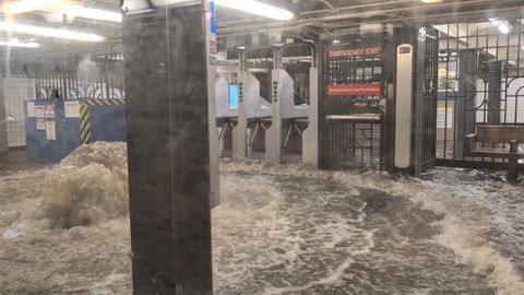 Inundaciones en el metro de Nueva York