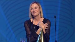 Cristina Fenollar, al recibir en el 2020 el Premio Narc�s a su trayectoria