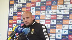 Javi Rozada en la sala de prensa de El Requex�n