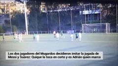 El Mugardos emula el pase en el penalti de Messi y Su�rez