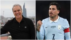 El entrenador Mart�n Lasarte y el defensa central Josema Gim�nez.