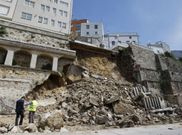 T�cnicos de Portos estudiaron la situaci�n durante toda la ma�ana. 