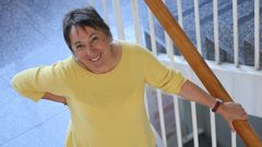 Remedios Hern�ndez, en el Edificio de Apoio ao Estudo del campus, donde se imparten las clases de la S�nior