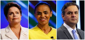 Dilma Rousseff, Marina Silva y Aecio Neves