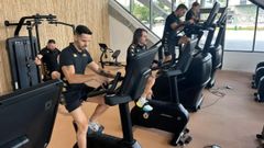 Entrentamiento en el Palacio de los Deportes de Oviedo