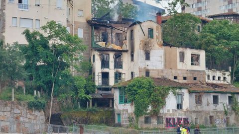 Incendio en la Casa de Ba�os en Ourense