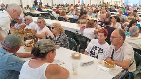 Comensales en la carpa