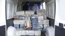 Los 2.095 kilos de coca expuestos tras explotar la operaci�n policial.