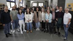 Miriam Berm�dez e outros integrantes da candidatura do BNG en Viveiro, este s�bado no Conservatorio de M�sica