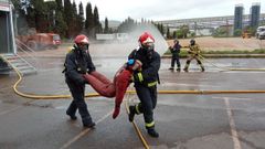Simulacro en San Cibrao