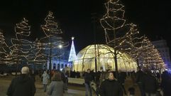 Iluminaci�n navide�a en la plaza de Armas instalada el pasado a�o.