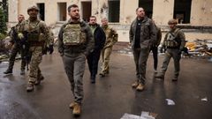 Zelenski en la ciudad de J�rkov