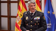 El comisario jefe Pedro Agudo, durante una conferencia