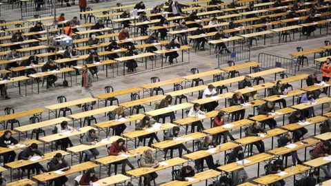 Imagen de archivo de un examen de oposicin del Sergas del 2018
