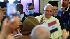 El papa Francisco, durante su visita a la ciudad iraqu� de Qaraqosh