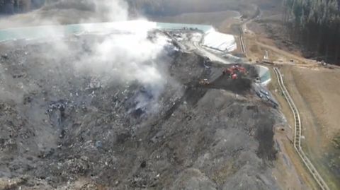 El vertedero de Zaldibar, a vista de p�jaro