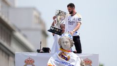 Nacho Fern�ndez.Nacho Fern�ndez, capit�n del Real Madrid, en Cibeles