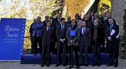 Tras el acto de firma del convenio celebrado en Esgos ambos presidentes aunaron posturas.