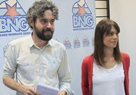 Iv�n Rivas y Eva Espi�eira, ediles electos del BNG. 