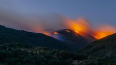 Imagen del incendio en la Serra do Xurs