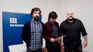 Chema Garca, Adrin Accin y Manuel Nogueira, miembros del comit de garantas que anunciaron la paralizacin de las elecciones