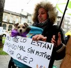Protesta de la protectora en el pleno de diciembre.