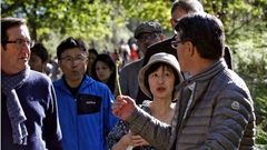 La delegaci�n japonesa cubre un tramo del Camino de Santiago