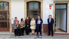 El acto se desarroll� delante de la casa donde naci� Pita Romero, en el Cant�n