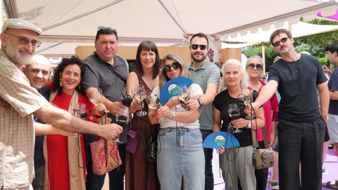 La portavoz nacional del BNG, Ana Pont�n, en el Festival do Vi�o de Monforte.