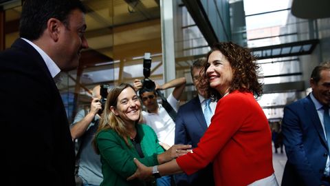 La ministra de Hacienda, durante una visita la semana pasada a Galicia