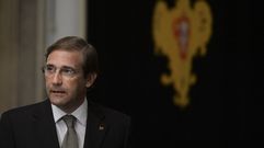 El primer ministro portugus Pedro Passos Coelho. tras su reunin con el presidente portugus Anibal Cavaco Silva