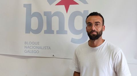 Manuel Luaces, en la sede del BNG, tras su nombramiento